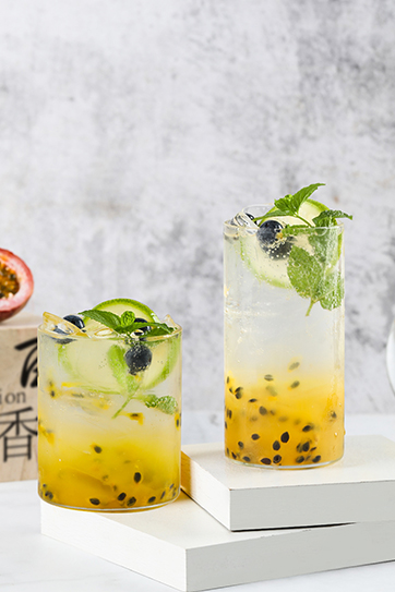 檸檬百香氣泡水